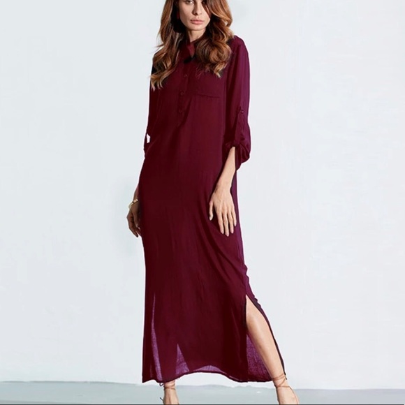 sale MAXI DRESS WITH BLOUSE TOP - Picture 2 of 8
